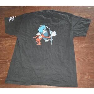 VTG Cat In The Hat Movie Shirt Adult Size L Men’s Black Double Side Pop Tarts